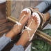 7Beach Faux Pearl  Sandals  Slip On  Flat Sandals
