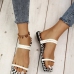 3Chic Leopard Printed Square Toe Cute Sandals