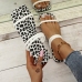 11Chic Leopard Printed Square Toe Cute Sandals