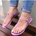 7Roman Style Round Toe Flat Women Sandals