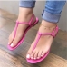 1Roman Style Round Toe Flat Women Sandals