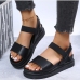 6Roman Style Round Toe Wedge Women Sandals