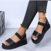 7Roman Style Round Toe Wedge Women Sandals