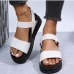1Roman Style Round Toe Wedge Women Sandals
