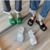 5Summer Trends Plain Square Toe Chunky Sandals