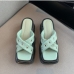 1 Summer Square Toe Wedge Design Slipper Women