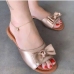 1Beach Bow Round Toe Slip On Women Slippers