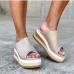5Casual Color Blocking Round Toe Slip On Slippers