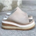 6Casual Color Blocking Round Toe Slip On Slippers