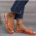 7Casual Flat Square Toe Solid Slippers