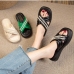 3Casual Outdoor Faux Pearl Thick-Soled Ladies Slippers