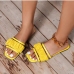 4Casual Ruched Square Toe Flat Slippers For Women