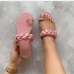 5Casual Solid Round Toe Flat Womens Slippers