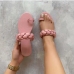 1Casual Solid Round Toe Flat Womens Slippers