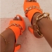 7Chain Chunky Patchwork High Heels  Slippers