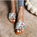 3Chic Flower Printed Round Toe Ladies Slippers