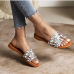 4Chic Flower Printed Round Toe Ladies Slippers