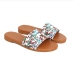 7Chic Flower Printed Round Toe Ladies Slippers