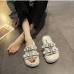 5Easy Matching Slip On Slider Slippers Womens