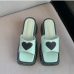 1Korean Style Heart Contrast Color Design Slippers