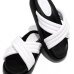 4New Contrast Color Round Toe Beach Womens Slippers