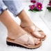 1New Round Toe Patchwork Slippers For Women