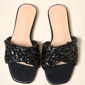 Outdoor Beach Casual Woven Flat Women Slippers