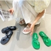 6Round Toe Solid Flat Slippers For Women