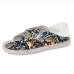 1Snakeskin Printed Cross Band Flat Slippers