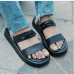 4Summer Patchwork Round Toe House Shoes Women