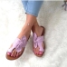 3Summer Plain Hollow Out Flats Outdoor Slippers