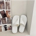 9Summer Pure Color Round Toe Ladies Slippers