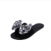 5Summer Sequined Rhinestone Bow Decoration Slippers