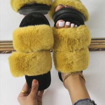 Winter Fluffy Warmth White House Slippers