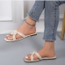 3Woven Design Square Toe Slippers For Women