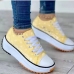 3 Casual Printing Chunky Canvas Shoes 