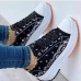 6 Casual Printing Chunky Canvas Shoes 