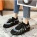 4 Leisure Time Lace Up Contrast Color Couple Sneakers