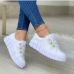 3 Leisure Time Lace Up Patchwork Wedge Running Shoes 