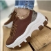 3 PU Casual Gauze Solid Sneakers For Women