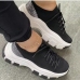 4 PU Casual Gauze Solid Sneakers For Women