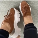 1 PU Casual Gauze Solid Sneakers For Women