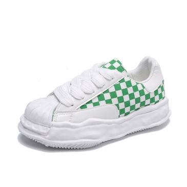 Contrast Color Plaid  Leisure Time Running Shoes