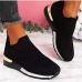 6New Knitted Round Toe Running Shoes Women