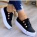 3New Round Toe Lace Up Sneakers For Women