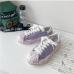 14New Trending Contrast Color Lace Up Casual Shoes