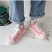 1New Trending Contrast Color Lace Up Casual Shoes