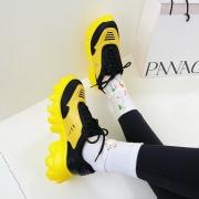 Sports Men Color Blocking Solid White Sneakers For Women