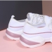 13Sporty Casual Contrast Color Lace Up Sneakers