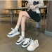 6Trendy Contrast Color Dissolving Sole Sneakers